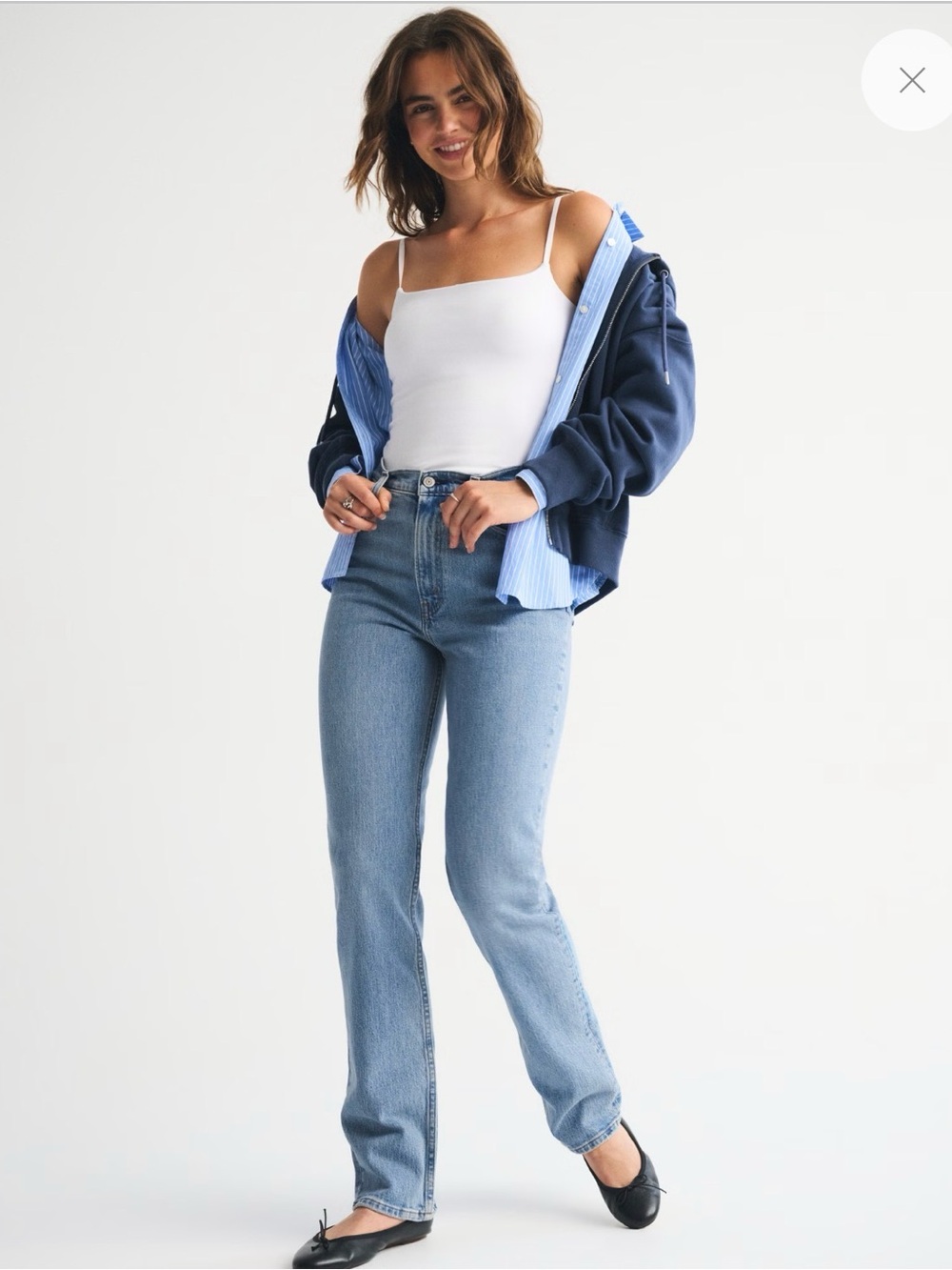 Abercrombie & fitch the 90s straight ultra high rise jeans size 28